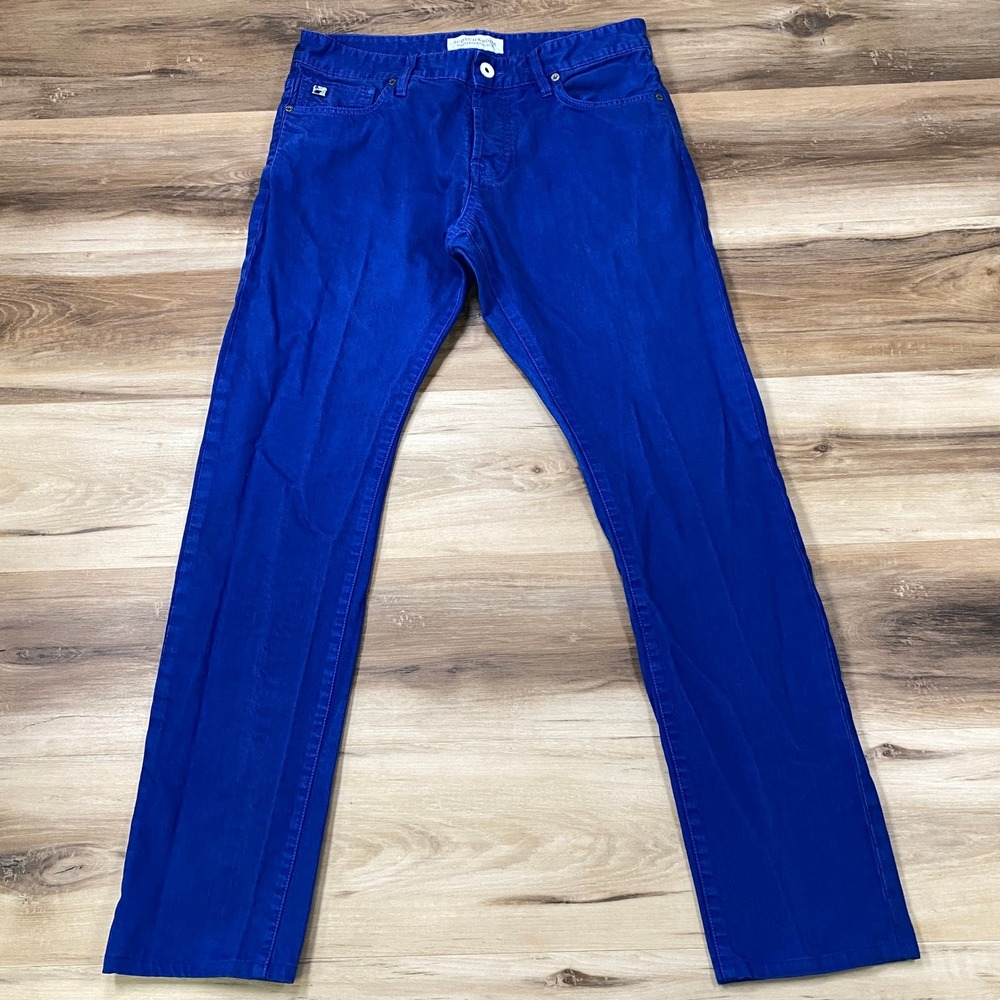 Scotch & Soda Ralston Jeans Mens 30x31 Slim Cotton Pants Cobalt Blue‎ Heritage